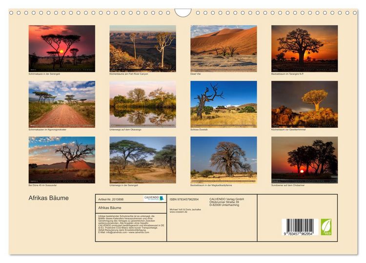Produktbild: Afrikas B&auml;ume (Wandkalender 2026 DIN A3 quer), CALVENDO Monatskalender
