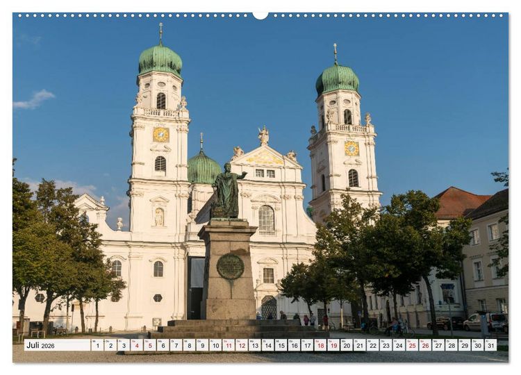 Produktbild: Drei Fl&uuml;sse Stadt Passau (hochwertiger Premium Wandkalender 2026 DIN A2 quer), Kunstdruck in Hochglanz