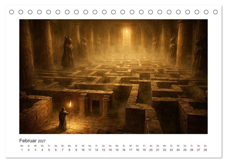 Produktbild: Mythologische Labyrinthe (Tischkalender 2027 DIN A5 quer), CALVENDO Monatskalender