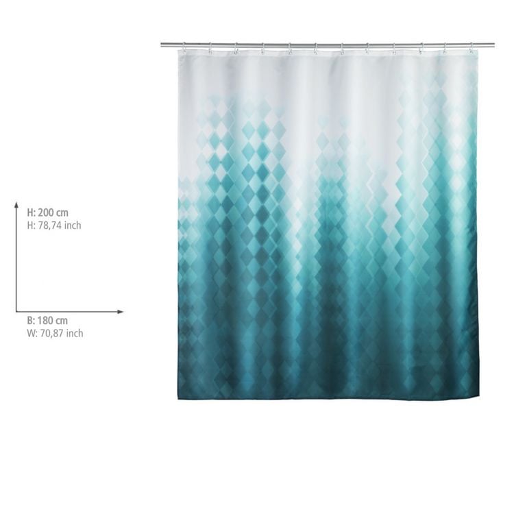 Produktbild: Duschvorhang Mod. Tullin, Textil (Polyester), 180 x 200 cm, waschbar