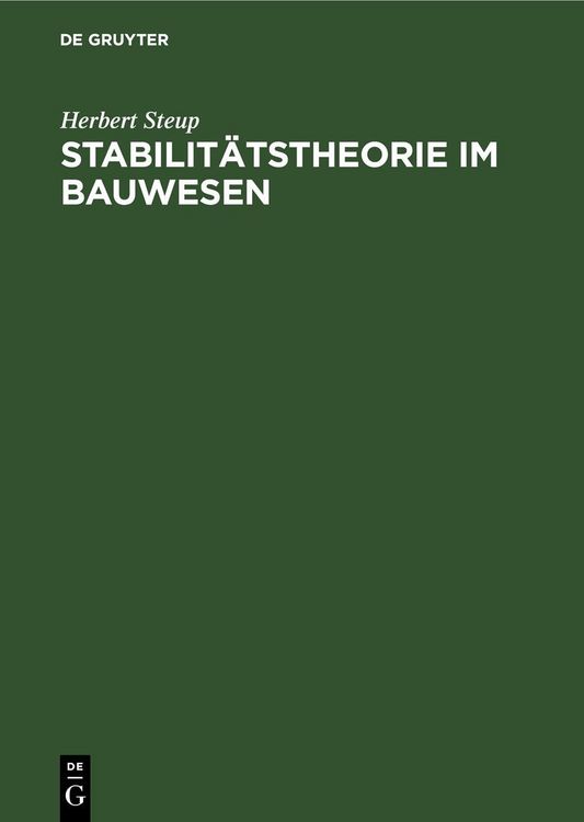 Produktbild: Stabilit&auml;tstheorie im Bauwesen