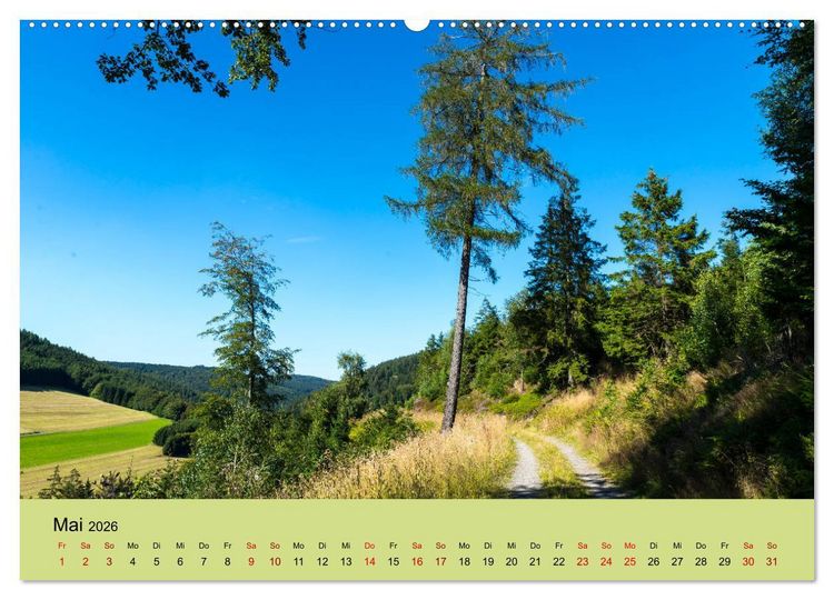 Produktbild: Pilgern im Waldecker Upland (hochwertiger Premium Wandkalender 2026 DIN A2 quer), Kunstdruck in Hochglanz