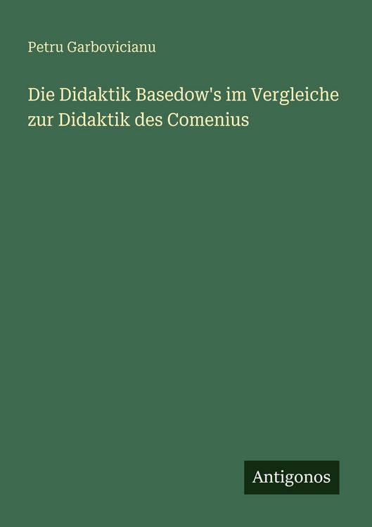 Produktbild: Die Didaktik Basedow's im Vergleiche zur Didaktik des Comenius