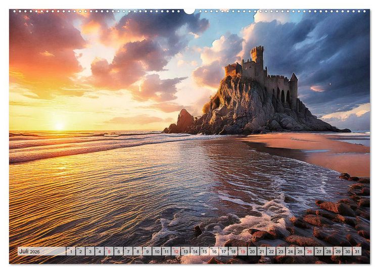 Produktbild: Romantische Ritterburgen (Wandkalender 2026 DIN A2 quer), CALVENDO Monatskalender