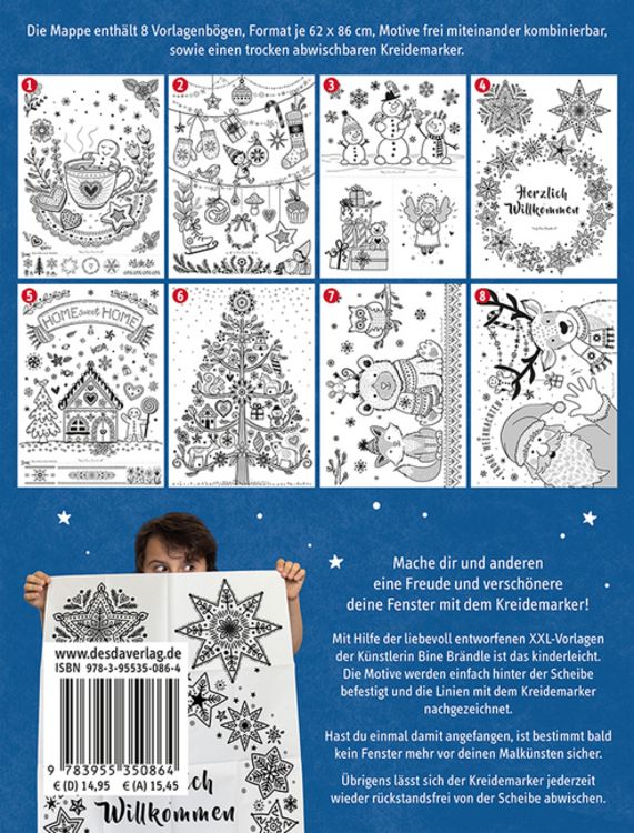 XXL Vorlagen für Fensterbilder, Gemütliche Weihnachtszeit von Bine Brändle, Das Orginal