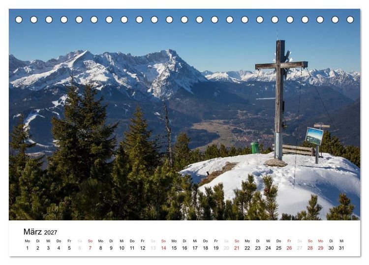 Produktbild: Zugspitz-Impressionen (Tischkalender 2027 DIN A5 quer), CALVENDO Monatskalender