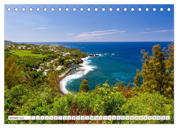 Produktbild: &Icirc;le de la R&eacute;union - Le paradis fran&ccedil;ais dans l'oc&eacute;an Indien (Calendrier de bureau 2026 DIN A5 vertical), CALVENDO calendrier mensuel