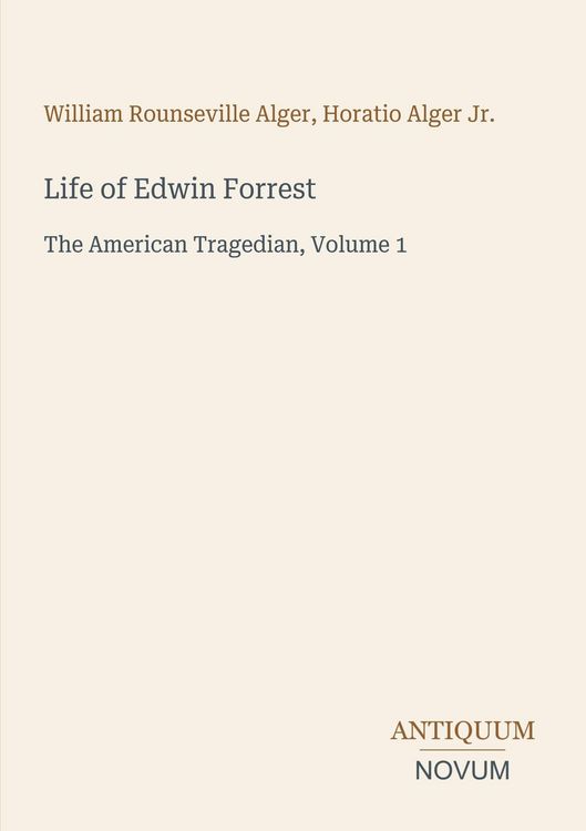 Produktbild: Life of Edwin Forrest