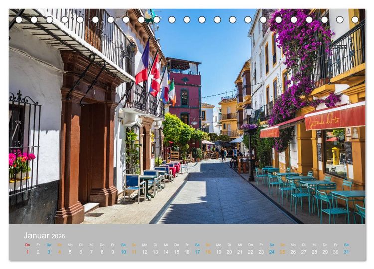 Produktbild: Marbella - andalusische Mittelmeerk&uuml;ste (Tischkalender 2026 DIN A5 quer), CALVENDO Monatskalender