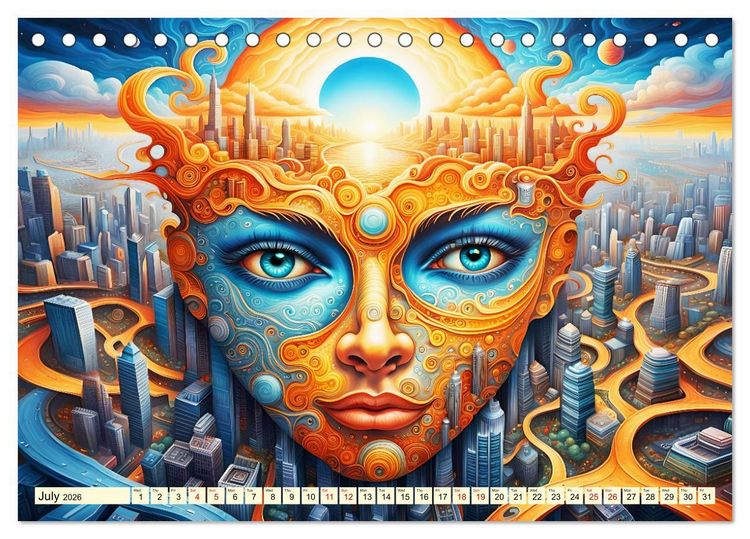 Produktbild: Faces of the metropolis (Desk Calendar 2026 DIN A5 landscape), CALVENDO 12 Month DeskCalendar