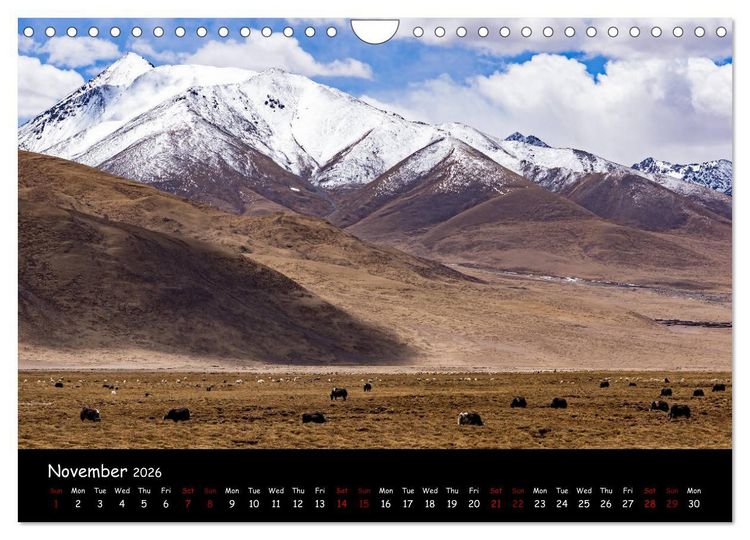 Produktbild: Tibet Land of Legends (Wall Calendar 2026 DIN A4 landscape), CALVENDO 12 Month Wall Calendar