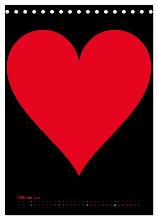 Produktbild: Foto- und Bastelkalender "LIEBE" in der Farbe Schwarz (Tischkalender 2026 DIN A5 hoch), CALVENDO Monatskalender