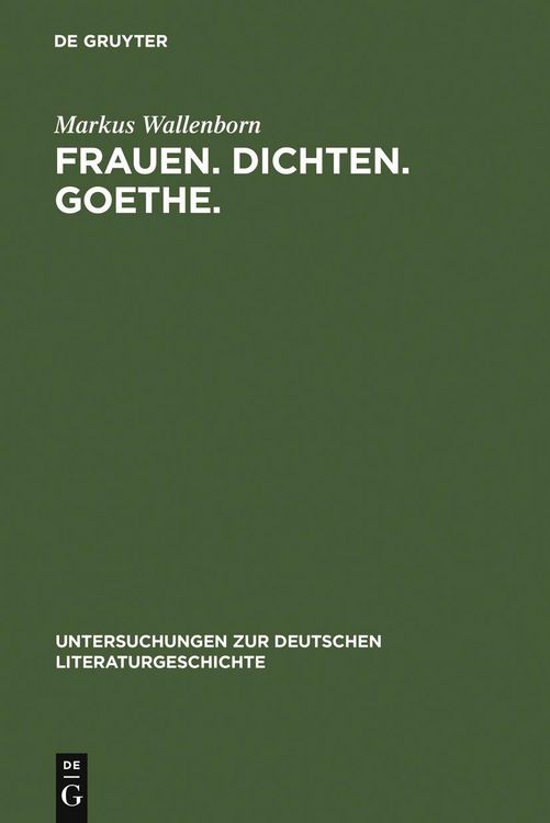 Produktbild: Frauen. Dichten. Goethe.