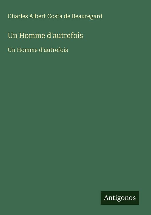 Produktbild: Un Homme d'autrefois