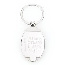 Produktbild: I Know the Plans Silver Metal Key Ring in Gift Tin
