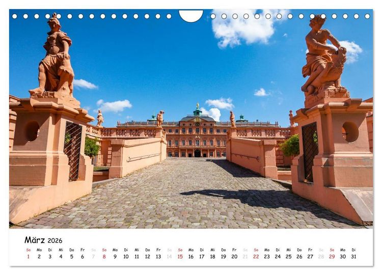 Produktbild: Schl&ouml;sser und G&auml;rten S&uuml;ddeutschland (Wandkalender 2026 DIN A4 quer), CALVENDO Monatskalender
