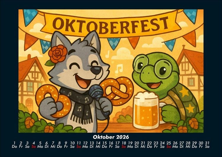 Produktbild: Rose & Taz - Reise um die Welt 2026 Fotokalender DIN A4
