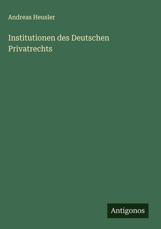 Produktbild: Institutionen des Deutschen Privatrechts