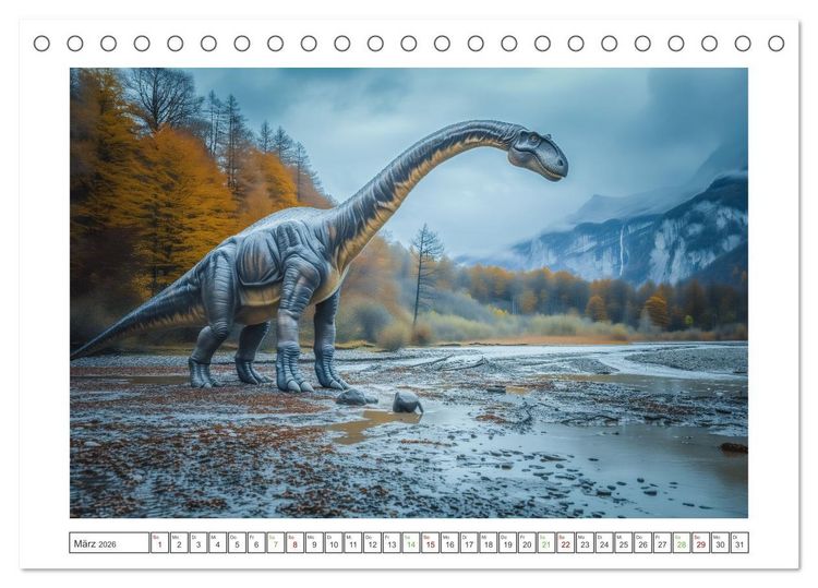 Produktbild: Giganten der Urzeit (Tischkalender 2026 DIN A5 quer), CALVENDO Monatskalender
