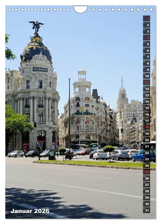 Produktbild: Madrid (Wandkalender 2026 DIN A4 hoch), CALVENDO Monatskalender