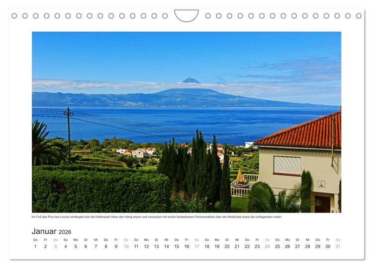 Produktbild: Azoren-Insel Sao Jorge &ndash; traumhafte Fajas auf dem gr&uuml;nsten Eiland Portugals (Wandkalender 2026 DIN A4 quer), CALVENDO Monatskalender