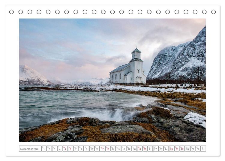 Produktbild: Geheimnisvolle Lofoten (Tischkalender 2026 DIN A5 quer), CALVENDO Monatskalender