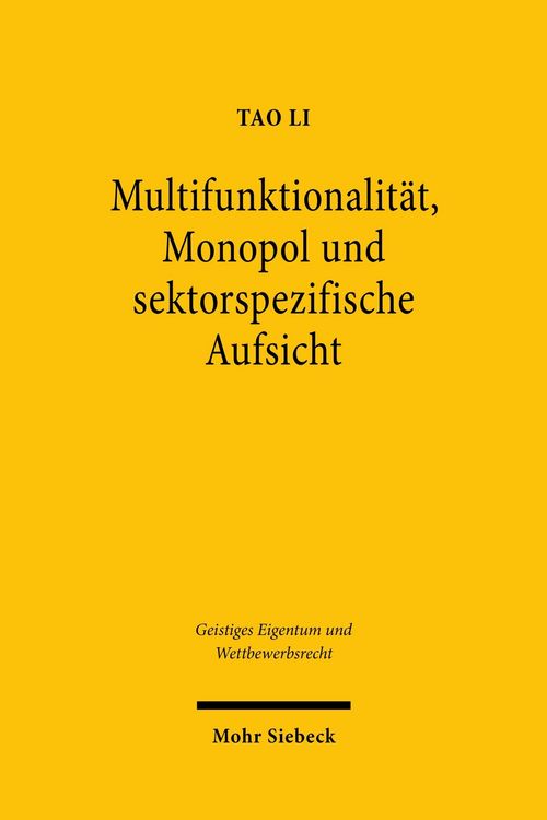 Produktbild: Multifunktionalit&auml;t, Monopol und sektorspezifische Aufsicht