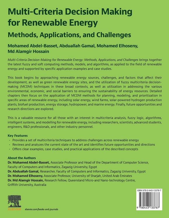 Produktbild: Multi-Criteria Decision-Making for Renewable Energy