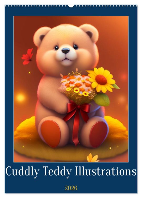 Produktbild: Cuddly Teddy Illustrations (Wall Calendar 2026 DIN A2 portrait), CALVENDO 12 Month Wall Calendar