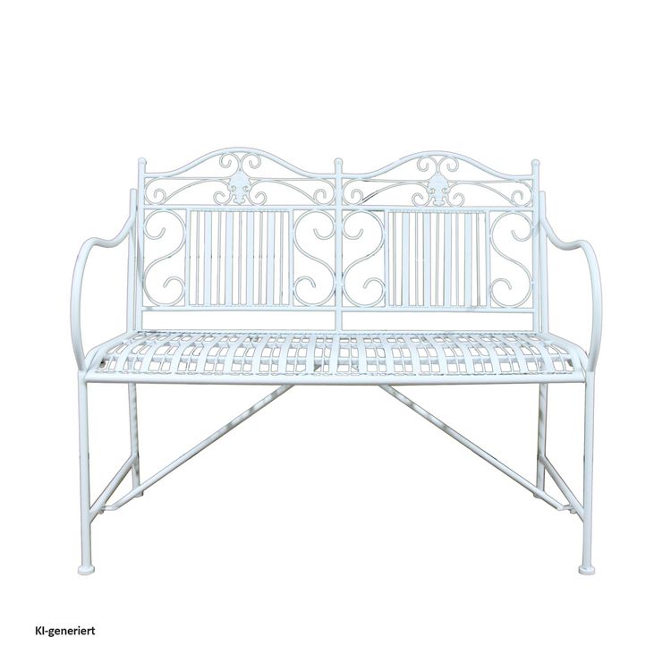 Produktbild: HTI-Living Gartenbank Creme Metallbank Celia Gartenbank Creme Metallbank Celia
