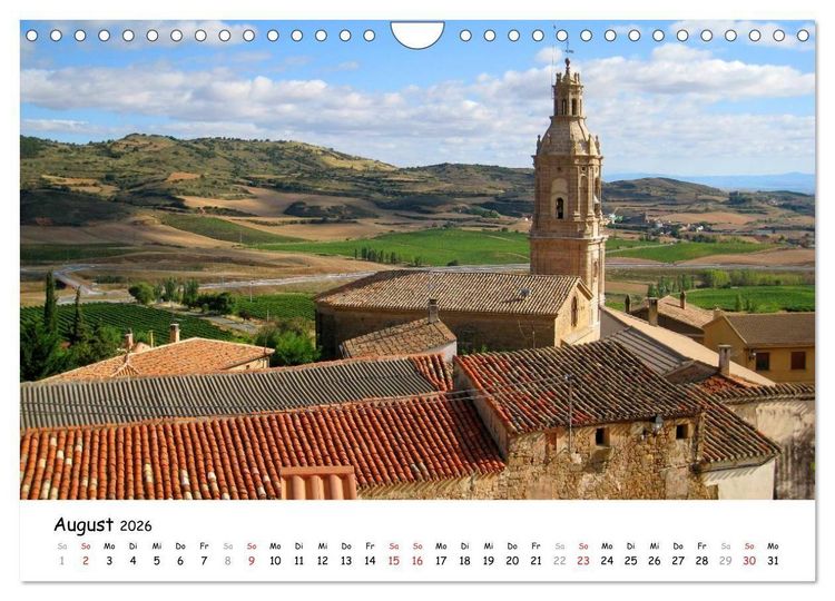 Produktbild: Camino Frances - Jakobsweg (Wandkalender 2026 DIN A4 quer), CALVENDO Monatskalender