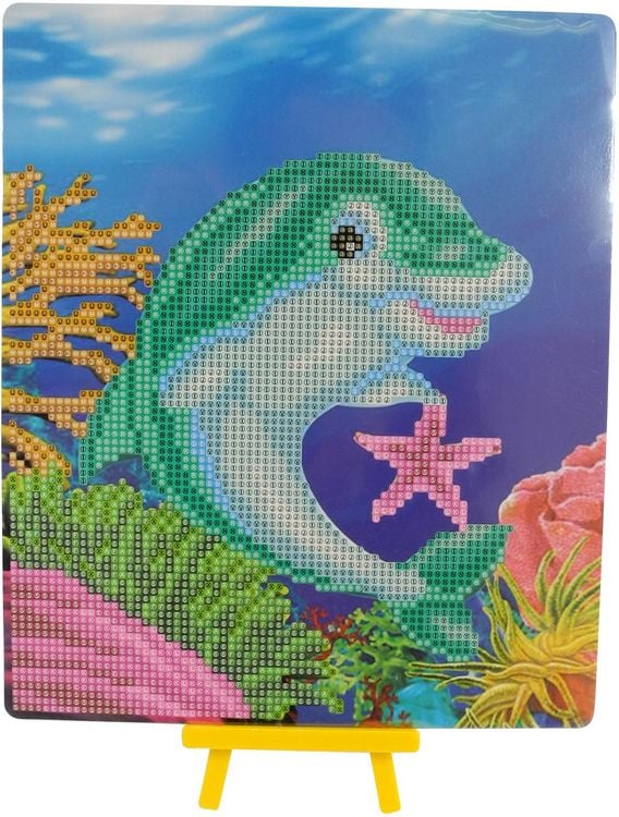 Produktbild: Diamond Painting Delfin mit Aufsteller