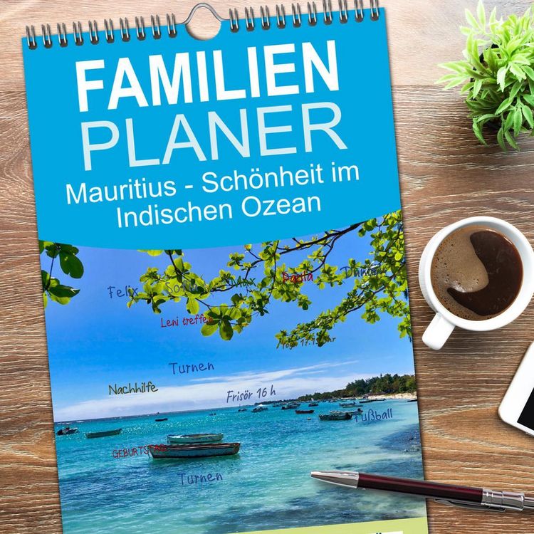Produktbild: Familienplaner 2026 - Mauritius - Sch&ouml;nheit im Indischen Ozean mit 5 Spalten (Wandkalender, 21 x 45 cm) CALVENDO