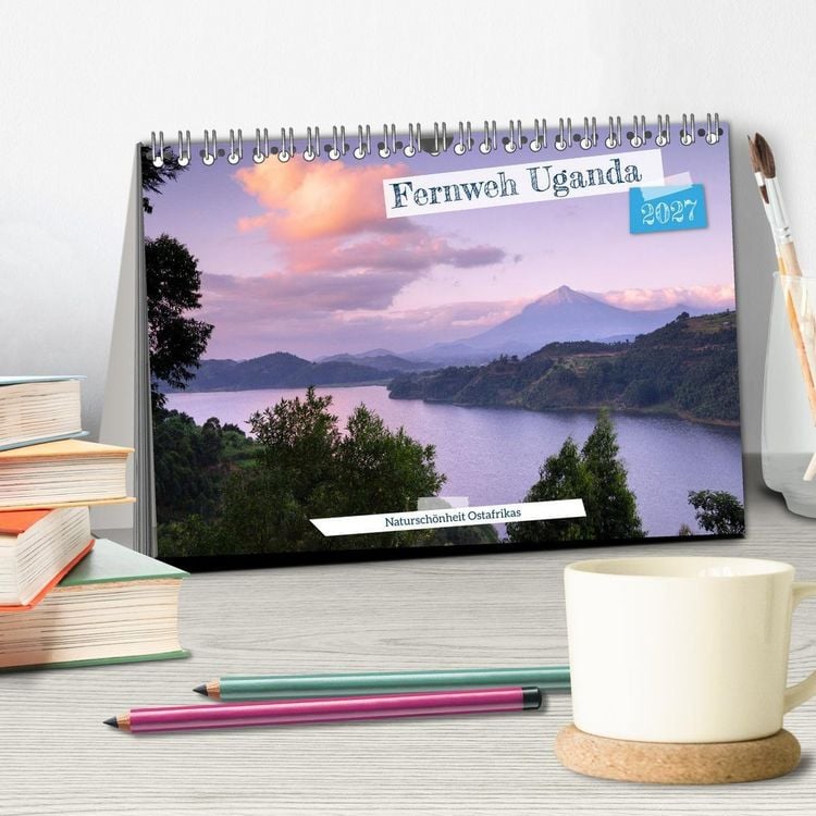 Produktbild: Fernweh Uganda - Natursch&ouml;nheit Ostafrikas (Tischkalender 2027 DIN A5 quer), CALVENDO Monatskalender