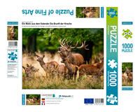 Produktbild: CALVENDO Puzzle Ein Motiv aus dem Kalender Die Brunft der Hirsche | 1000 Teile Lege-Gr&ouml;&szlig;e 64x48cm Foto-Puzzle f&uuml;r gl&uuml;ckliche Stunden