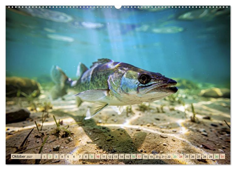 Produktbild: Zander im See (Wandkalender 2027 DIN A2 quer), CALVENDO Monatskalender