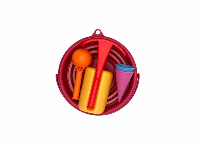 Produktbild: Schildkr&ouml;t Funsports - 7in1 Sand Toys Falteimer Set - rot