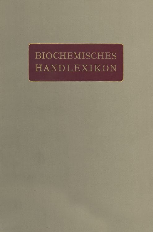 Produktbild: Biochemisches Handlexikon