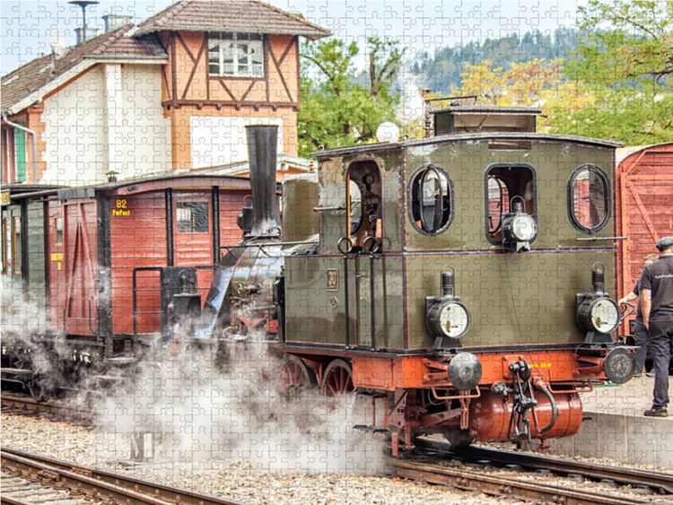 Produktbild: CALVENDO Puzzle Dampflok 30 (pr. T3) "Chanderli" der Kandertalbahn in Kandern | 1000 Teile Lege-Gr&ouml;&szlig;e 64x48cm Foto-Puzzle f&uuml;r gl&uuml;ckliche Stunden
