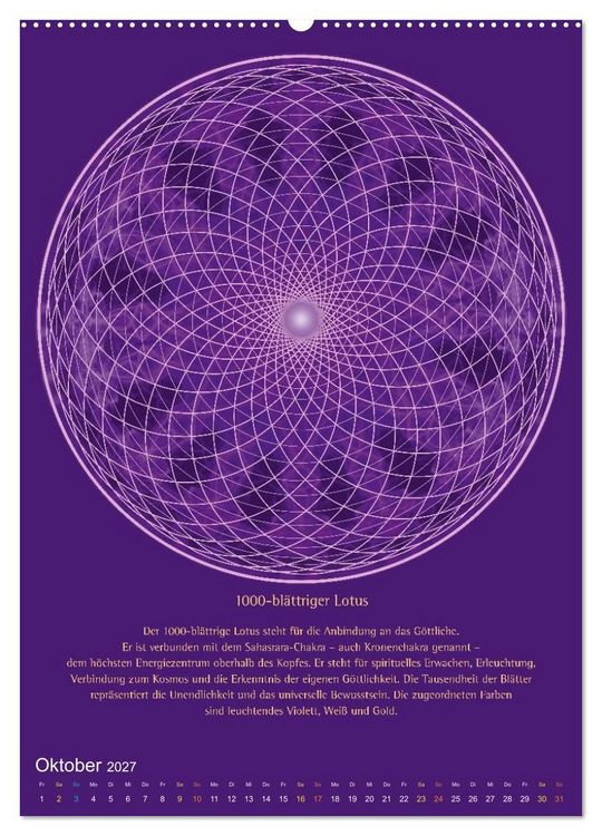 Produktbild: Heilige Geometrie und Bilder der Neuen Zeit (hochwertiger Premium Wandkalender 2027 DIN A2 hoch), Kunstdruck in Hochglanz