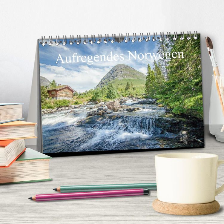 Produktbild: Aufregendes Norwegen (Tischkalender 2026 DIN A5 quer), CALVENDO Monatskalender