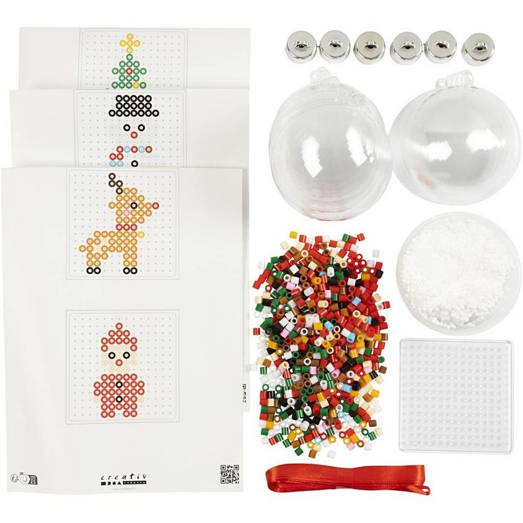 Produktbild: Creativ Company DIY Sets Fuse Beads Kreativ Set Weihnachtskugeln, Perlen, Kreativ Box