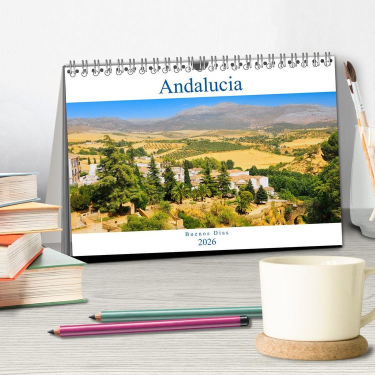 Produktbild: Andaluc&iacute;a - Buenos D&iacute;as (Tischkalender 2026 DIN A5 quer), CALVENDO Monatskalender