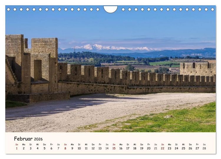 Produktbild: Cite von Carcassonne - Zeitreise ins Mittelalter (Wandkalender 2026 DIN A4 quer), CALVENDO Monatskalender