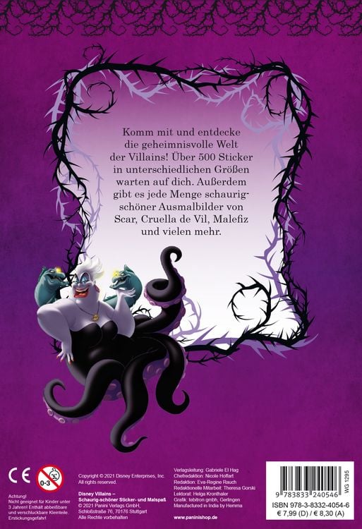 Produktbild: Disney Villains: Schaurig-sch&ouml;ner Sticker- und Malspa&szlig;
