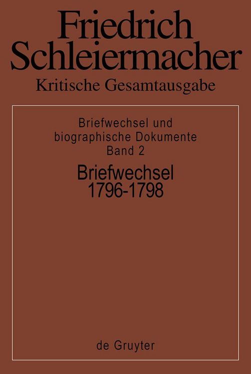 Produktbild: Briefwechsel 1796-1798