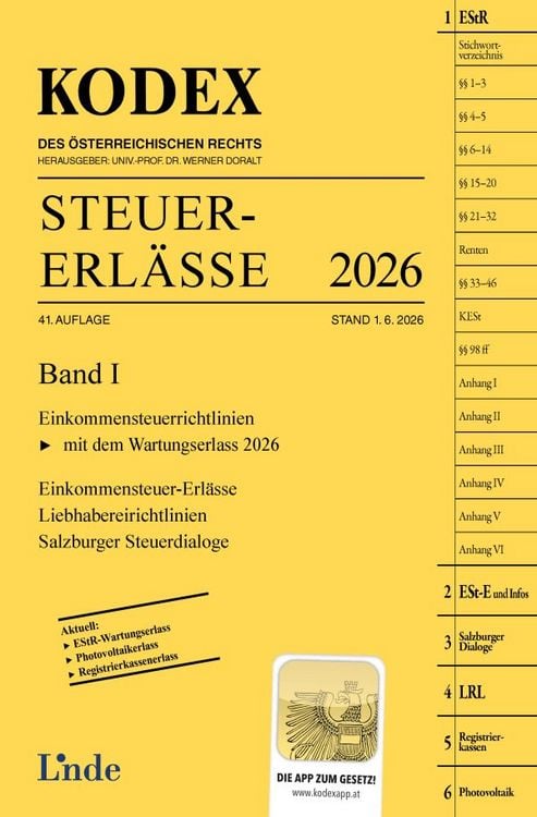 Produktbild: KODEX Steuer-Erl&auml;sse 2026, Band I
