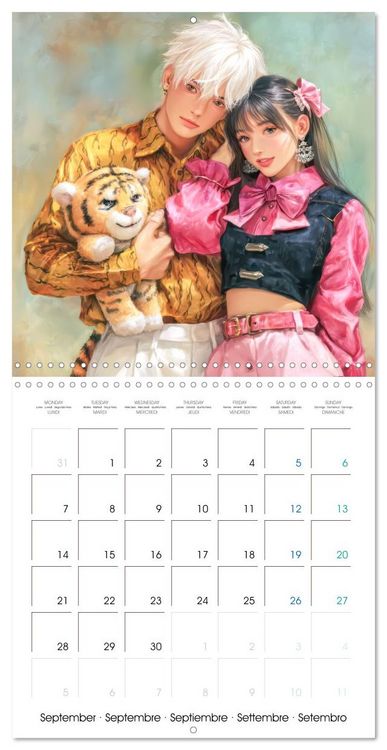 Produktbild: Des peluches - Inspir&eacute;es du style Manga (Calendrier mural carr&eacute; 2026 30x30 cm) Calendrier double avec une page pour vos prises de notes