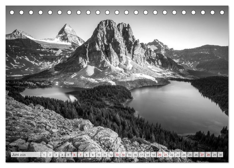 Produktbild: Monochrome Wonders (Tischkalender 2026 DIN A5 quer), CALVENDO Monatskalender