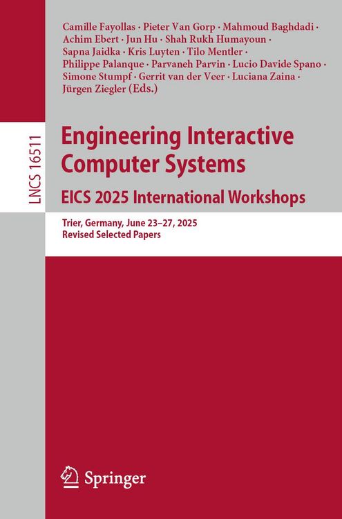 Produktbild: Engineering Interactive Computer Systems. EICS 2025 International Workshops